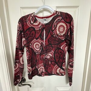 Prana Cotton Cardigan Sweater  with graphic print